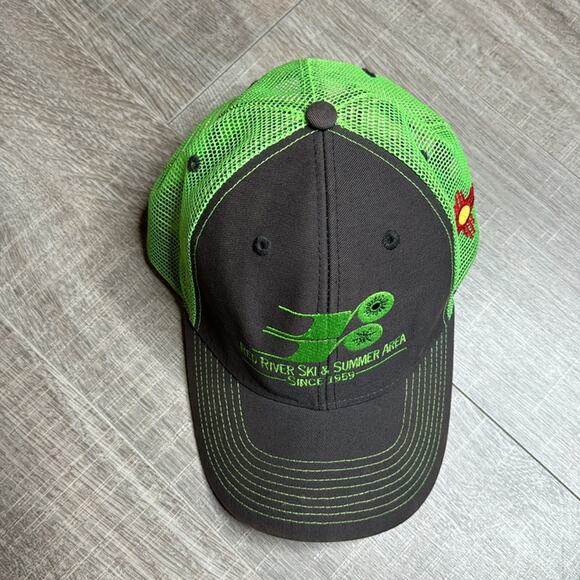 OURAY SPORTSWEAR ‘RED RIVER SKI & SUMMER AREA’ Green Mesh SnapBack Hat Women’s - Picture 3 of 8